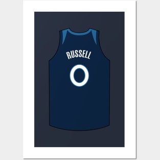 D'Angelo Russell Minnesota Jersey Qiangy Posters and Art